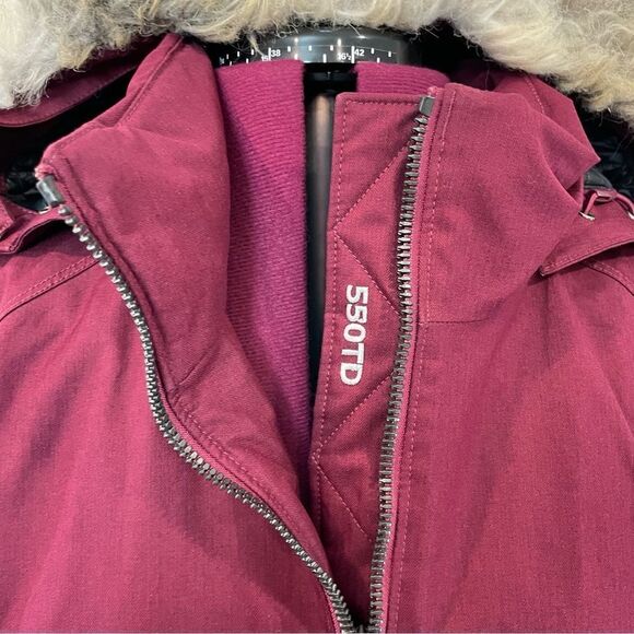 Columbia 550TD Purple Hooded Padded Jacket with Faux Fur Hood 550 TurboDown - Picture 5 of 9